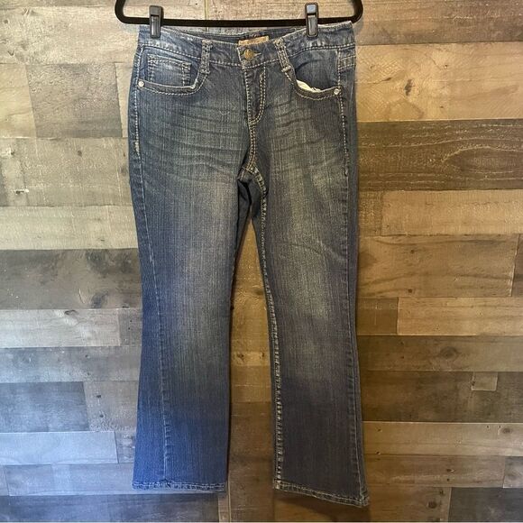 NINE WEST VINTAGE JEANS w detailed designs on the pockets Sz 8/29 (1021) - Picture 1 of 5